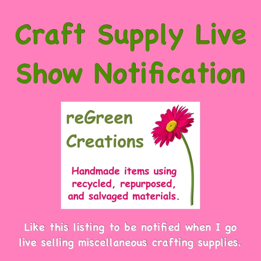 Crafting supply live show notification